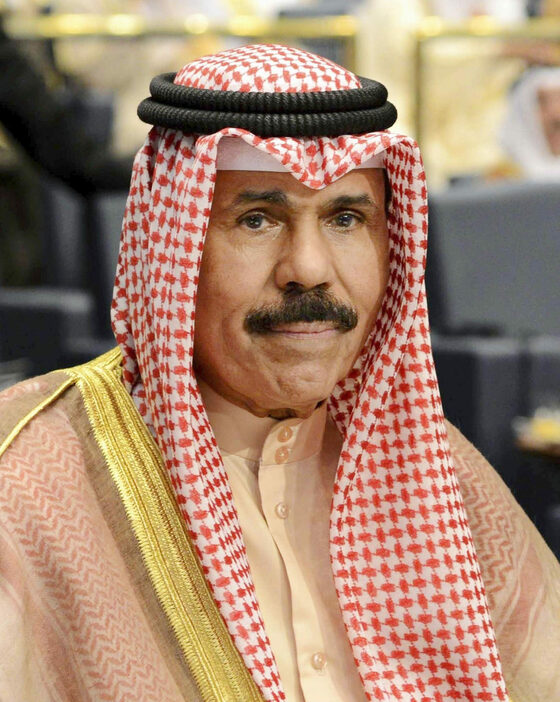クウェートのナワフ・アハマド・サバハ首長（AP＝共同）