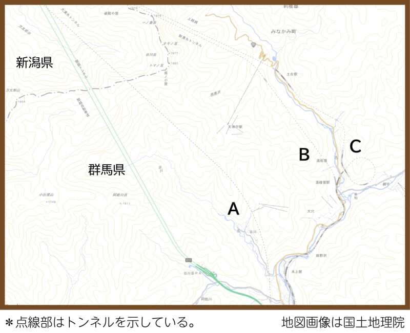 渋谷教育学園渋谷中学校が出題したものと同様の地図（地図画像は国土地理院による）