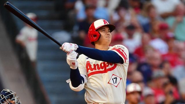 第43号満塁HRを放った大谷翔平選手(写真：USA TODAY Sports/ロイター/アフロ)