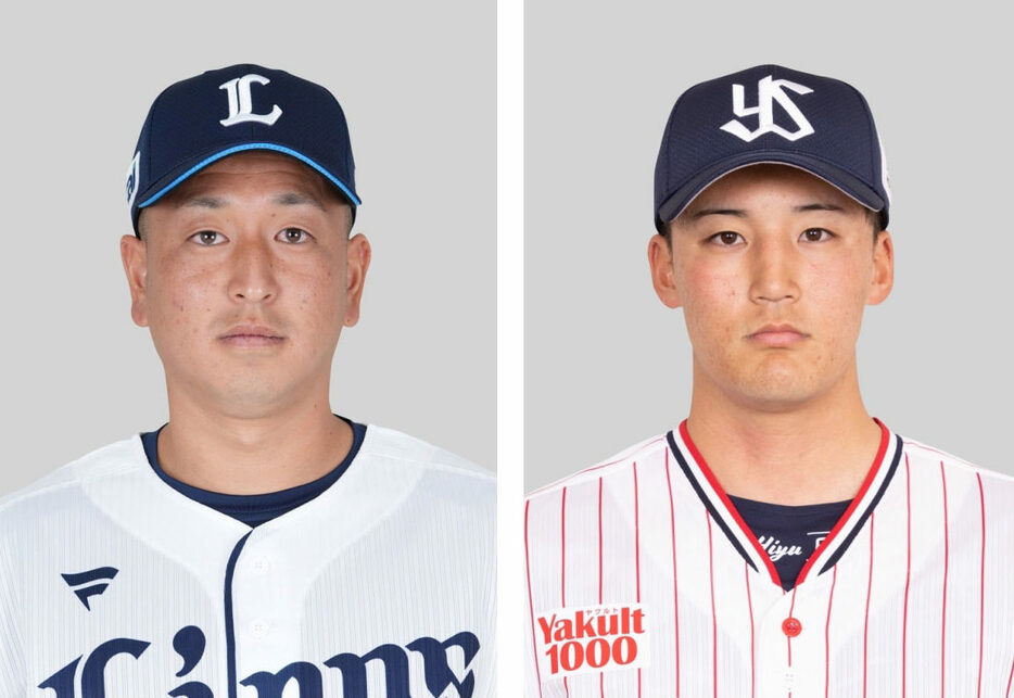 宮川哲投手（左）、元山飛優内野手