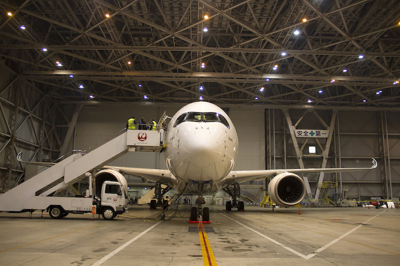 [写真]最新鋭旅客機エアバスA350 XWB（小山英之氏撮影）