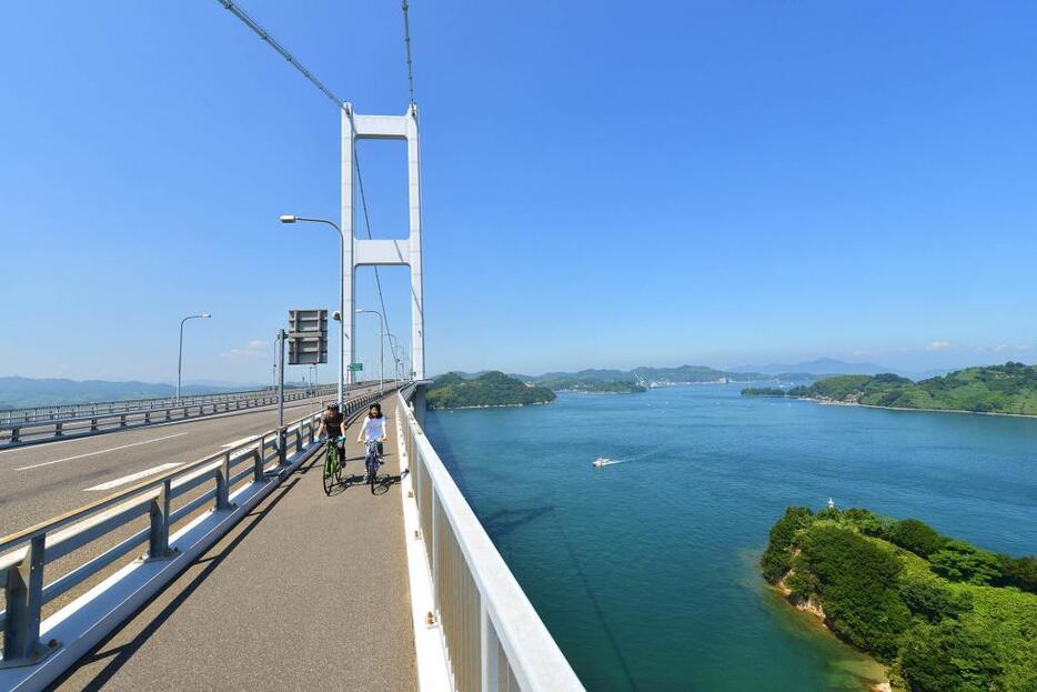 サイクリングの名所として知られるしまなみ海道（いよ観ネットより）