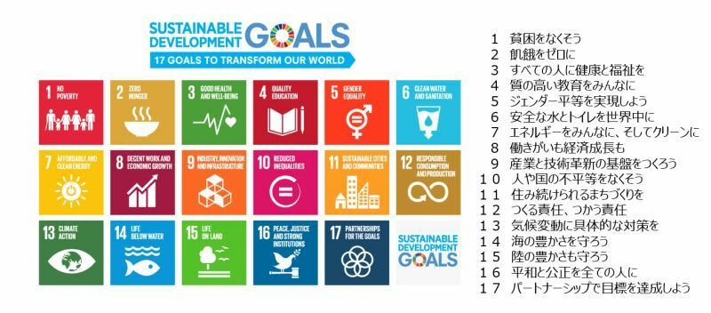 [図]17のゴールからなるSDGs（持続可能な開発目標　Sustainable Development Goals）