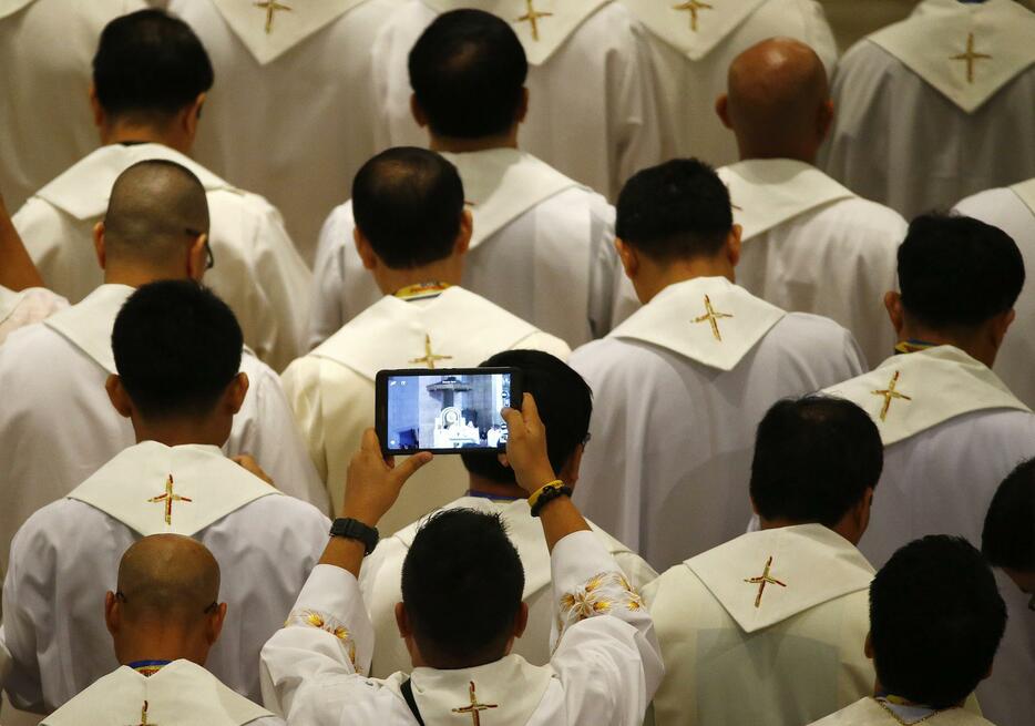 ローマ法王がマニラでミサ=1月16日（ロイター/アフロ）