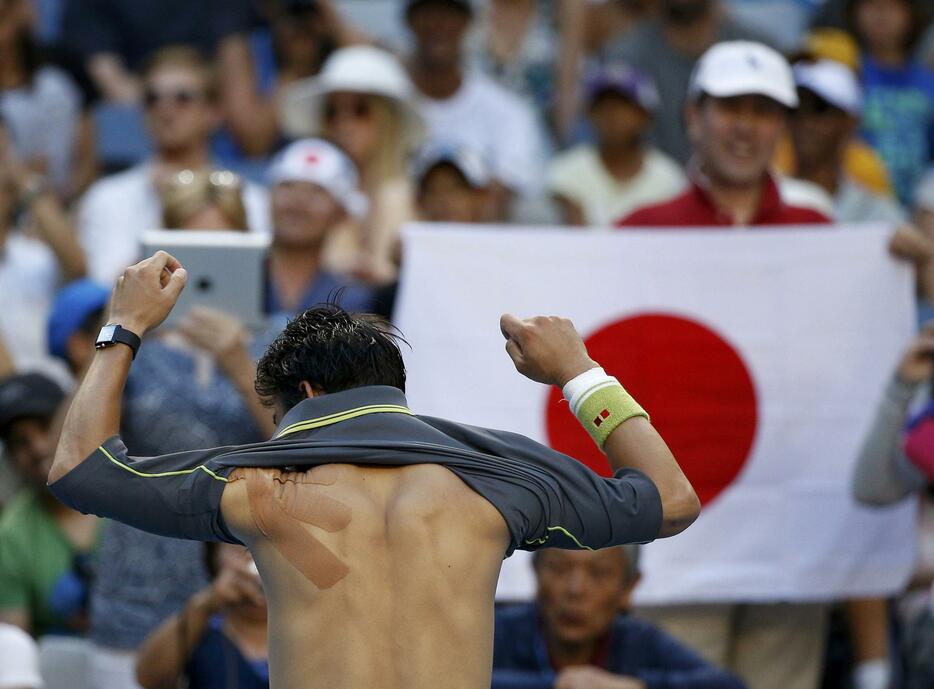 全豪オープン 男子 3回戦＝2015年1月24日（ロイター/アフロ）