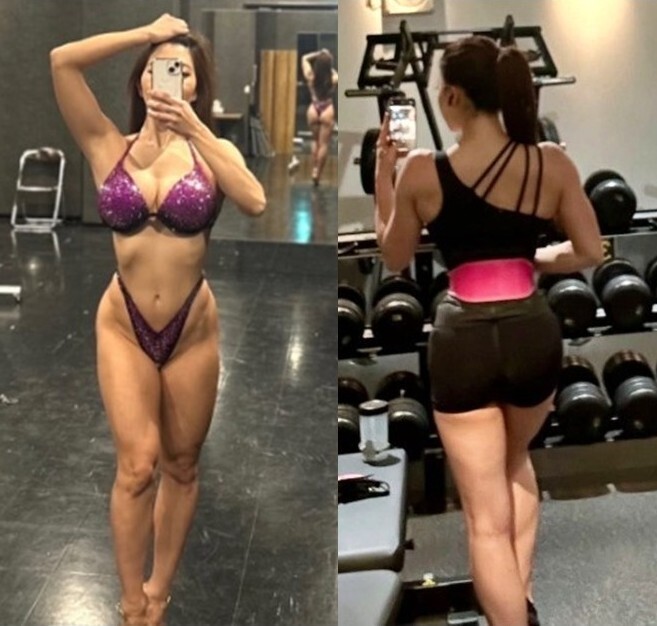 62kg→57kg。もっともっと日本人離れした身体目指したい」ビキニ