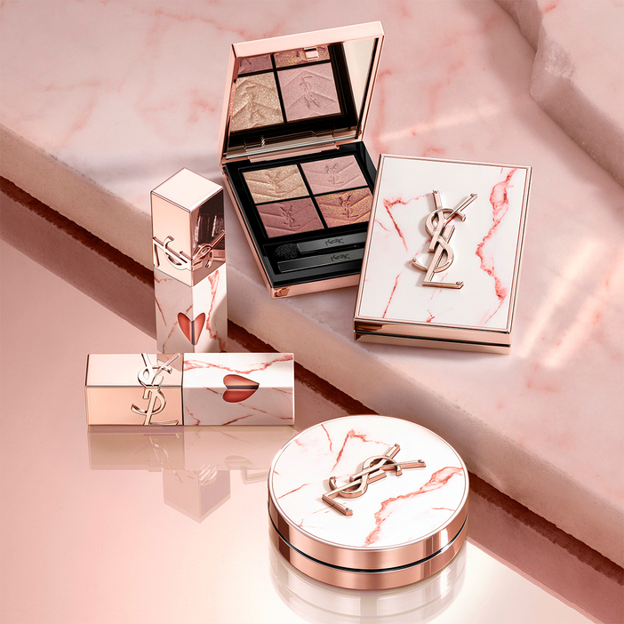 YSL 【スプリング限定色・限定パッケージ】アイシャドウ YSL「クチュール ミニ クラッチ」の春限定色をスウォッチ