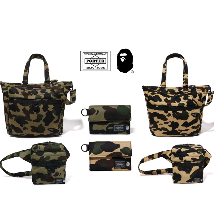 アベイシングエイプxポーターコラボ　ジャカードcamo ボストンバッグ アベイシングエイプxポーターコラボ ジャカードcamo ボストン