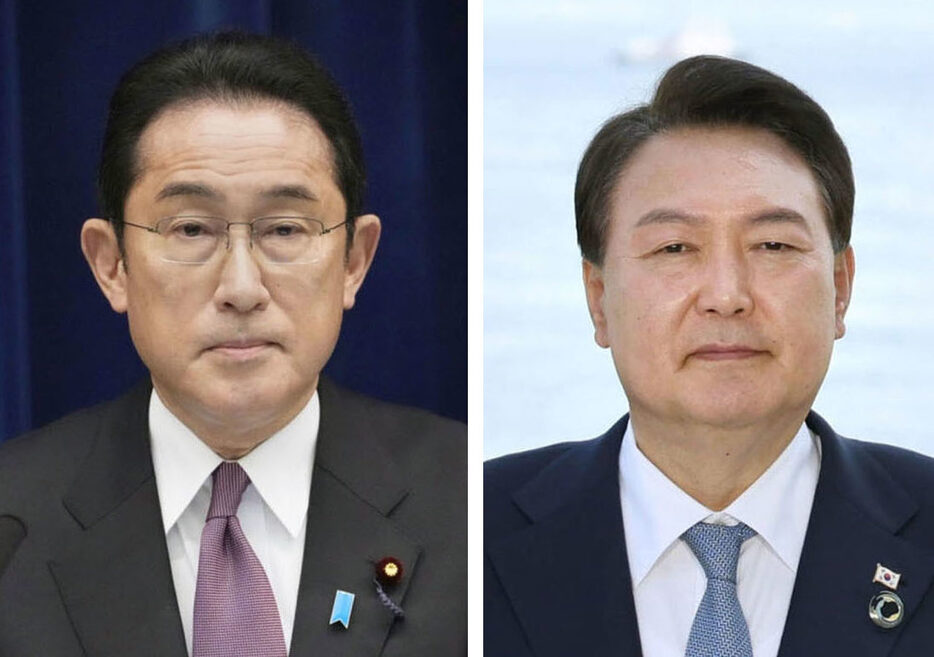 岸田文雄首相、韓国の尹錫悦大統領、