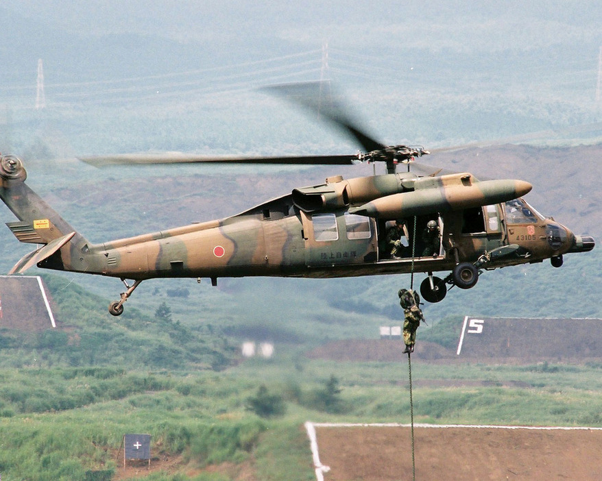 陸上自衛隊のUH60JAヘリコプター（同隊HPから）