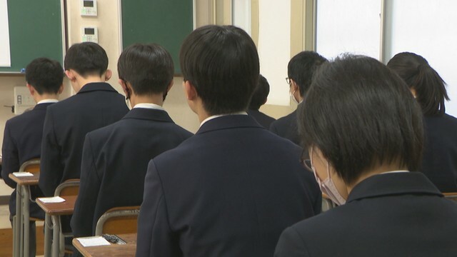 岡山県の公立高校で一般入試始まる（岡山朝日高校）