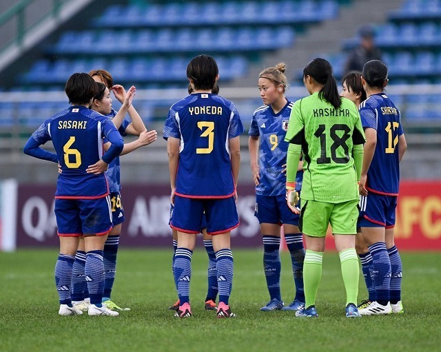 日本は１－１で前半を終えた。（C）2024 Asian Football Confederation (AFC)