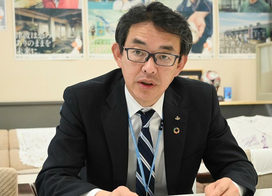 宮城県食と暮らしの安全推進課課長補佐だった武者光明さん＝2024年2月14日、仙台市青葉区、石橋英昭撮影