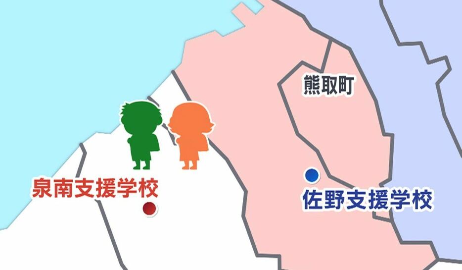 熊取町に住む子どもは佐野支援学校を通り越して泉南支援学校へ通う