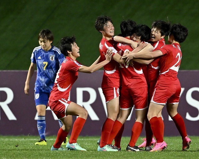 日本が前半終了間際に失点。（C）2024 Asian Football Confederation (AFC)