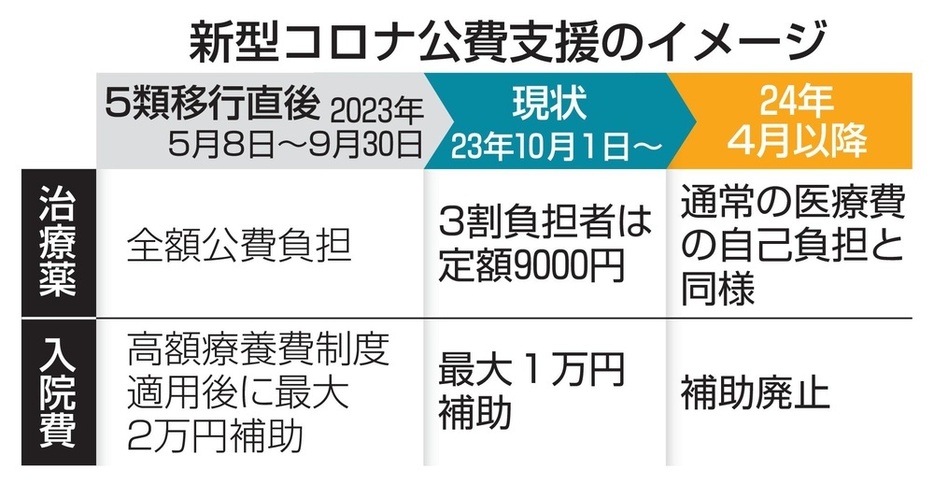 新型コロナ公費支援のイメージ