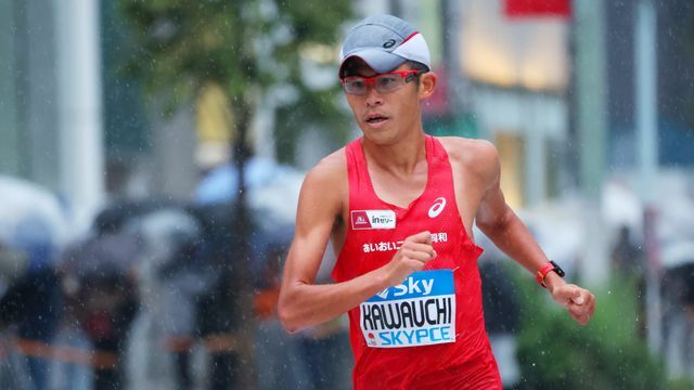 去年10月のMGCで力走した川内優輝選手(写真：西村尚己/アフロスポーツ)