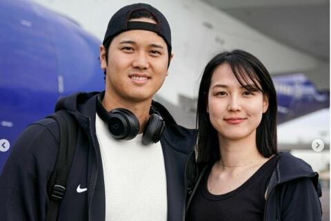 大谷翔平選手と妻の真美子さん（Los Angeles Dodgersのインスタグラムから）