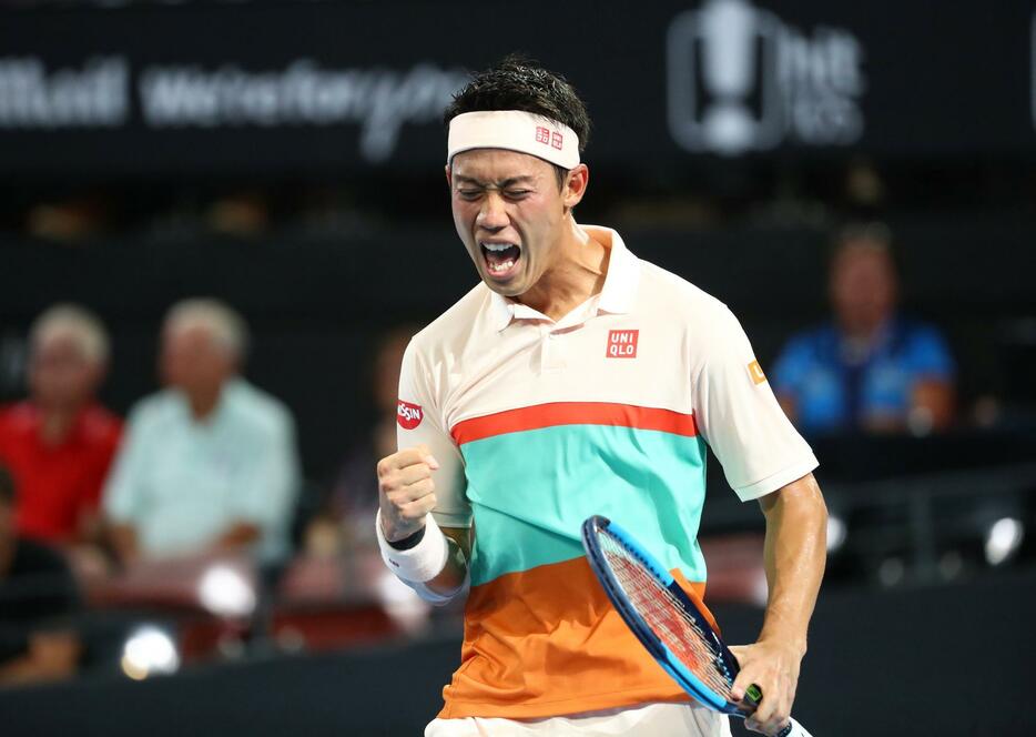 今日のブリスベン国際決勝で3年ぶりのツアーVを狙う錦織に2019年覚醒の予感（写真・ロイター／アフロ）