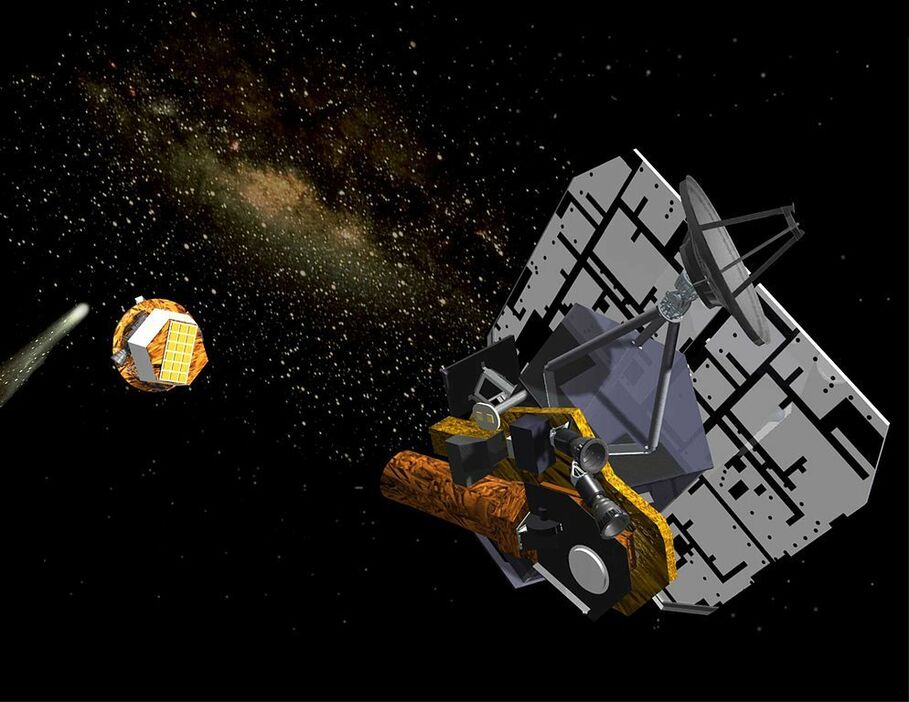 [イメージ図]探査機「ディープ・インパクト」（画像提供：NASA）