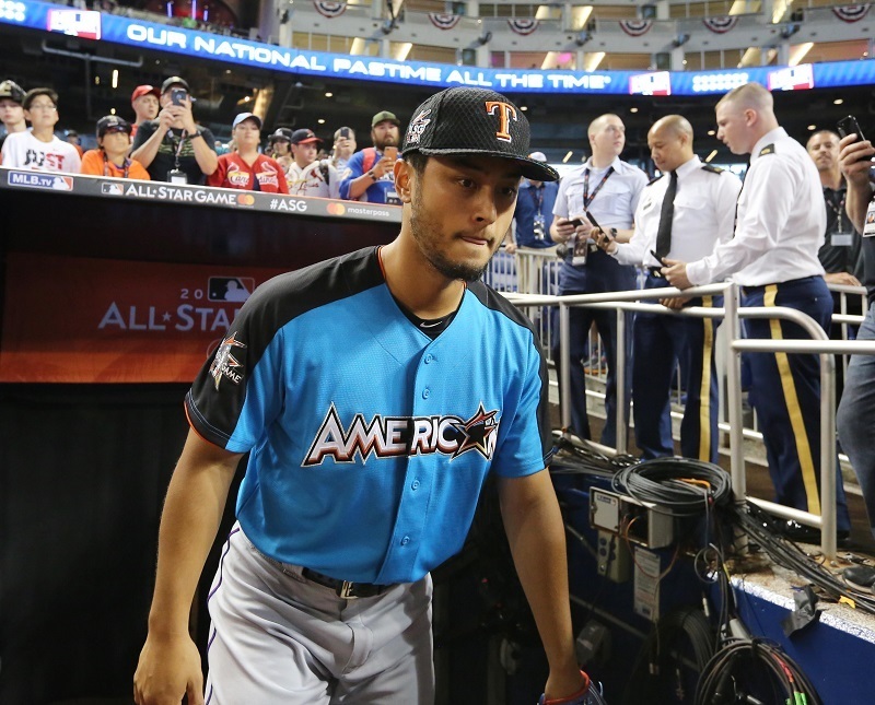 球宴に日本人としてただ一人選ばれたダルビッシュのトレード移籍はない？！（写真：USA TODAY Sports/ロイター/アフロ）