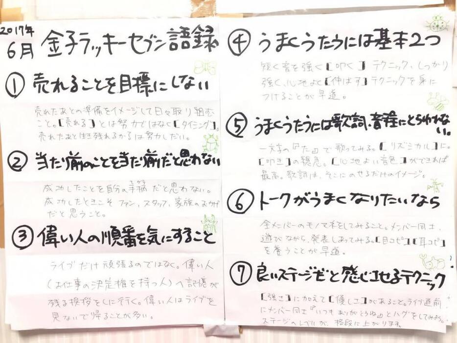 金子氏の「金言セブン」