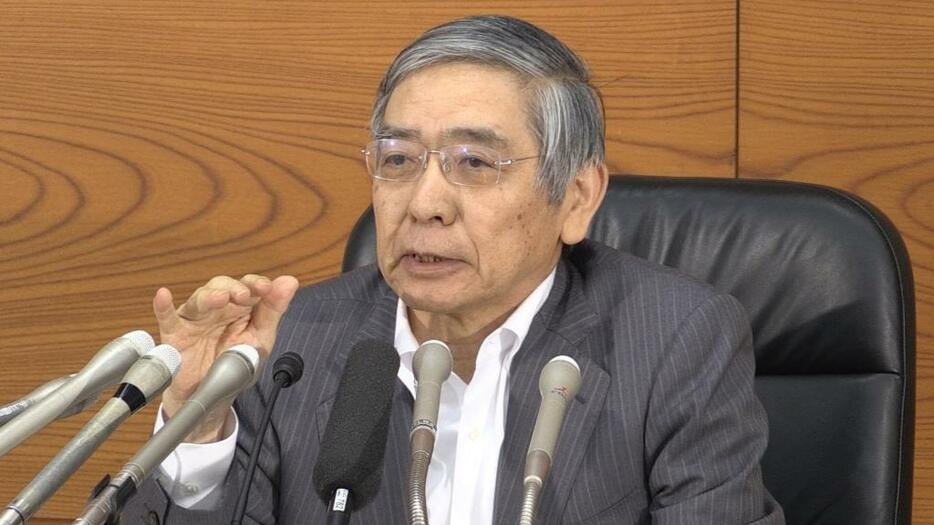 [画像]会見する日銀・黒田総裁