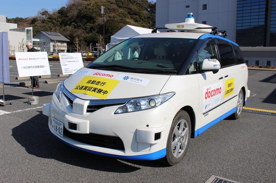 [写真]試乗した自動運転「レベル4」相当のデモ車