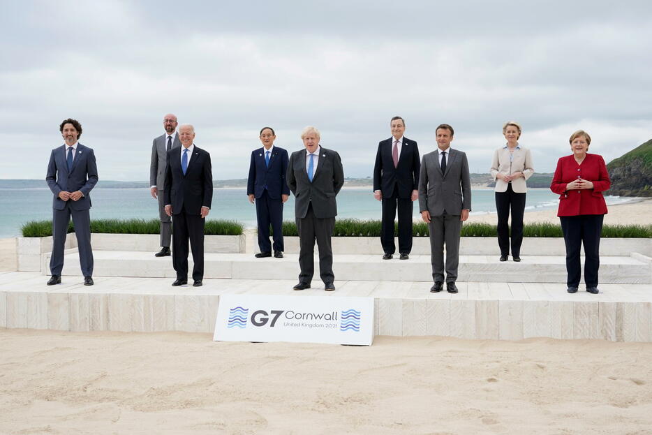 G7サミットが英国で開かれた（写真：代表撮影/ロイター/アフロ）