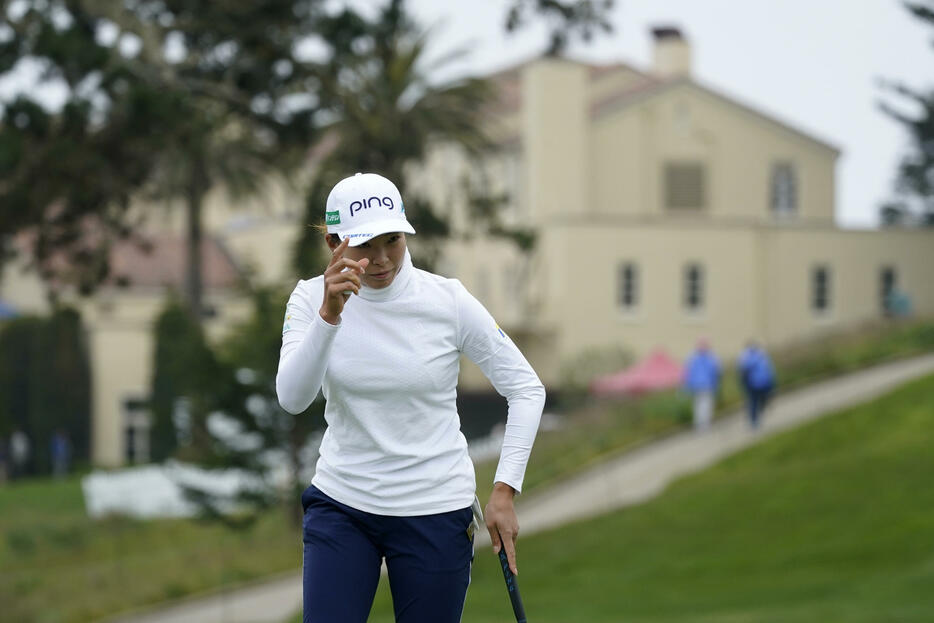 全米女子オープンが開幕。渋野日向子は2オーバー「73」の41位タイで初日を終えた（写真：AP/アフロ)