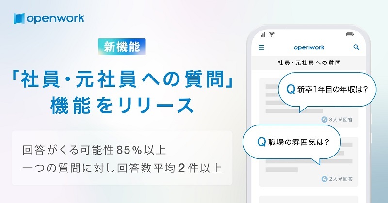 社員・元社員への質問可能に　3700社対象、オープンワーク