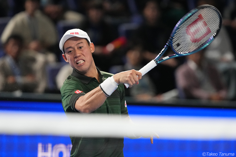 錦織圭は逆転で敗れて4強入りならず（写真：田沼武男 Photo by Takeo Tanuma）