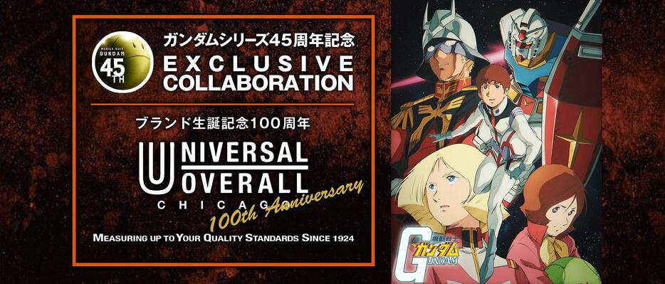 「STRICT-G」と「UNIVERSAL OVERALL」のコラボのイメージ（c）創通・サンライズ