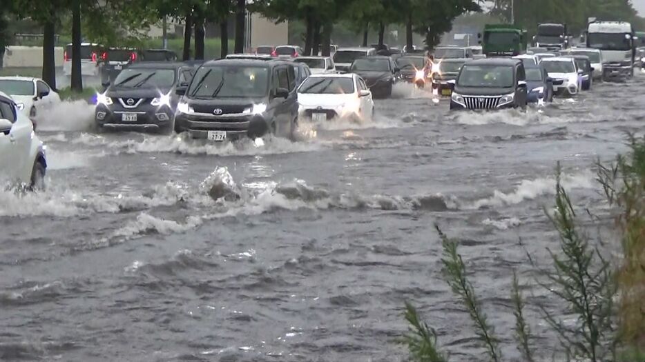 道路の冠水が相次いだ