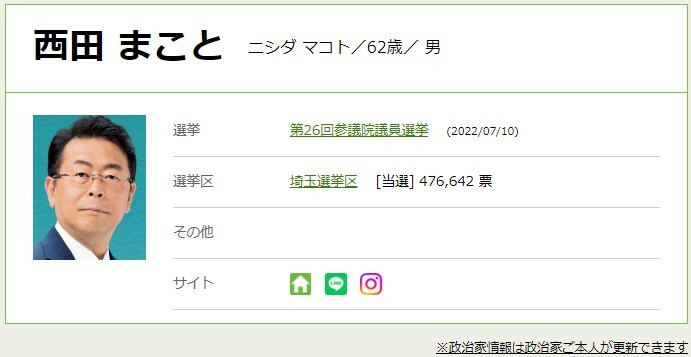 西田幹事長は経済専門誌記者を経て、現在参議院4期目