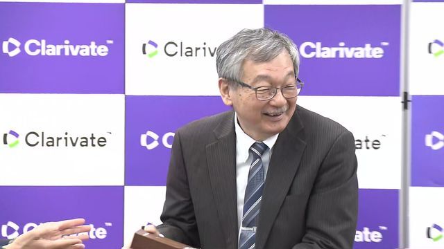 授賞式の堂免氏