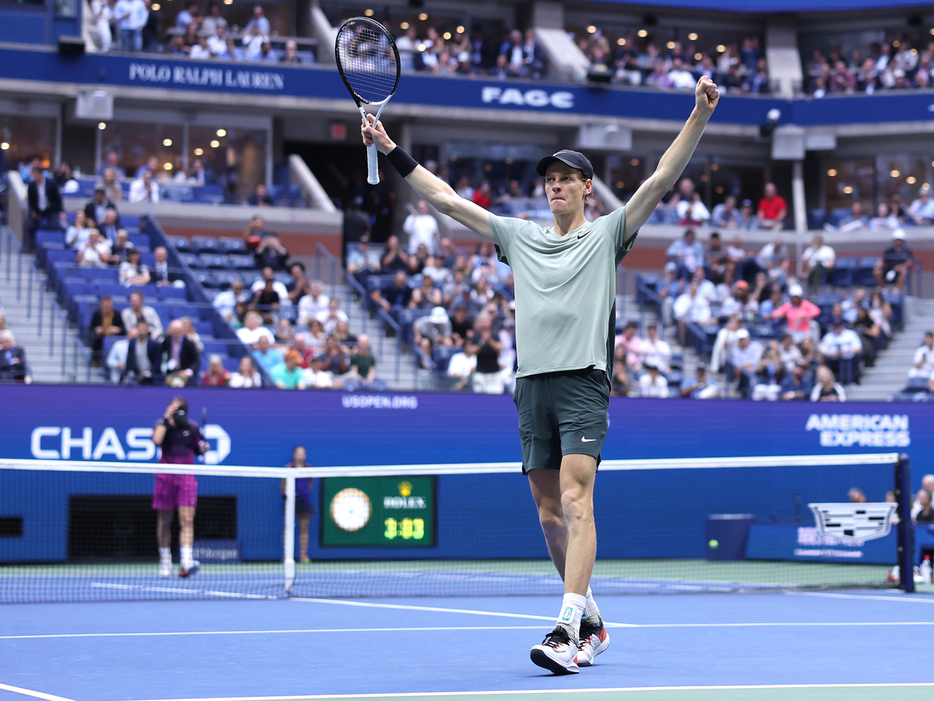 「USオープン」（アメリカ・ニューヨーク）で決勝に進出したヤニク・シナー（イタリア／手前）（Getty Images）