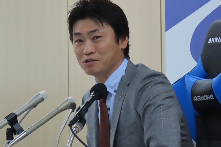 現役引退会見を行ったヤクルト・青木宣親（撮影＝ニッポン放送アナウンサー・大泉健斗）