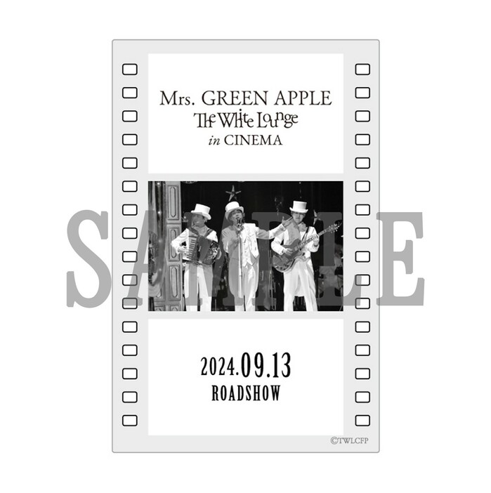 ライブシネマの入場者プレゼント特典  ©︎2024 “Mrs. GREEN APPLE // The White Lounge in CINEMA” Film Partners