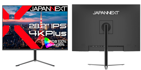 JAPANNEXT、28.2インチの4K Plus対応IPSパネルを搭載した液晶ディスプレイを発売