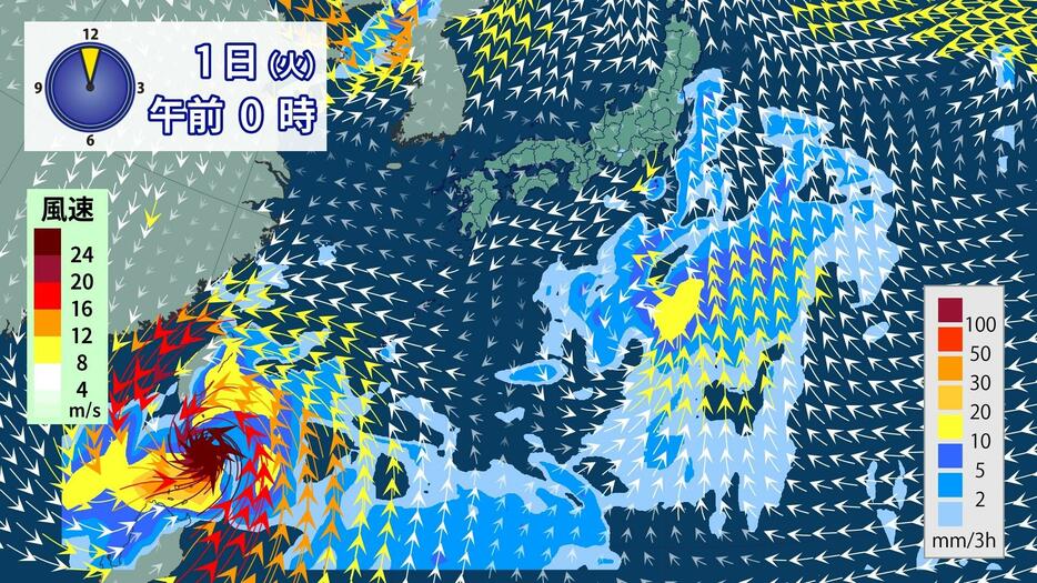 雨と風の予想