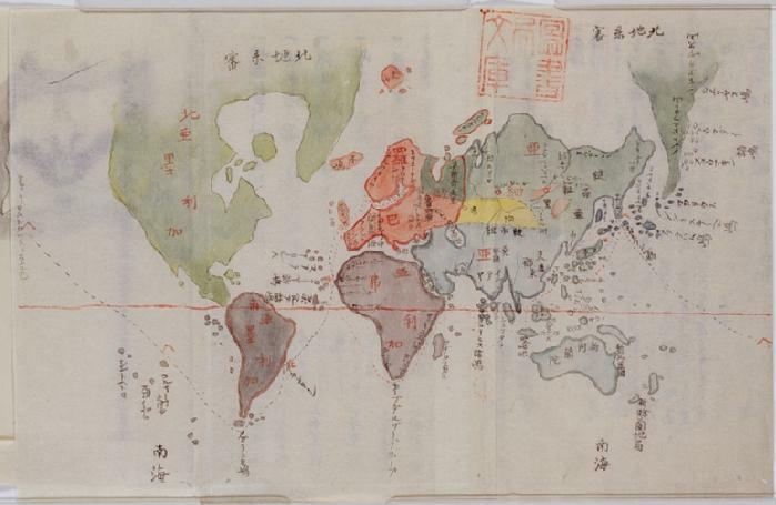 環海異聞の津太夫一行の航海図（国立公文書館, Copyrighted free use, via Wikimedia Commons）