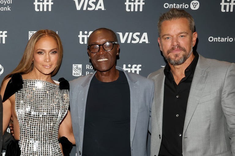 Getty Images ジェニファー・ロペス（Jennifer Lopez）、ドン・チードル（Don Cheadle）、マット・デイモン（Matt Damon）