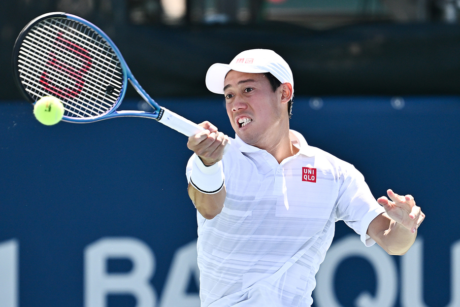 3大会連続でベスト8入りを果たした錦織圭（Photo by Getty Images）