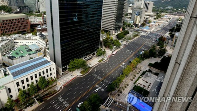 28日に大規模な集会が予定されている世宗大路（資料写真）＝（聯合ニュース）