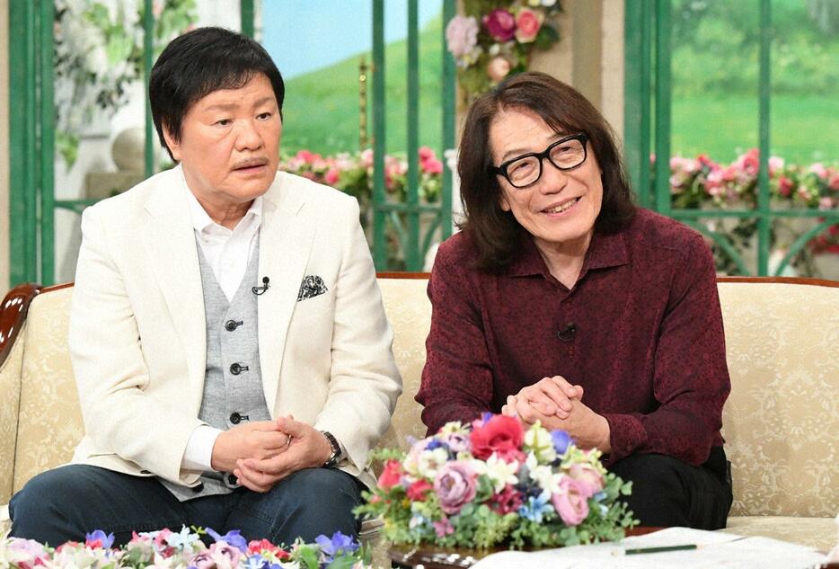 「徹子の部屋」に出演した堀内孝雄さん（左）と矢沢透さん＝テレビ朝日提供