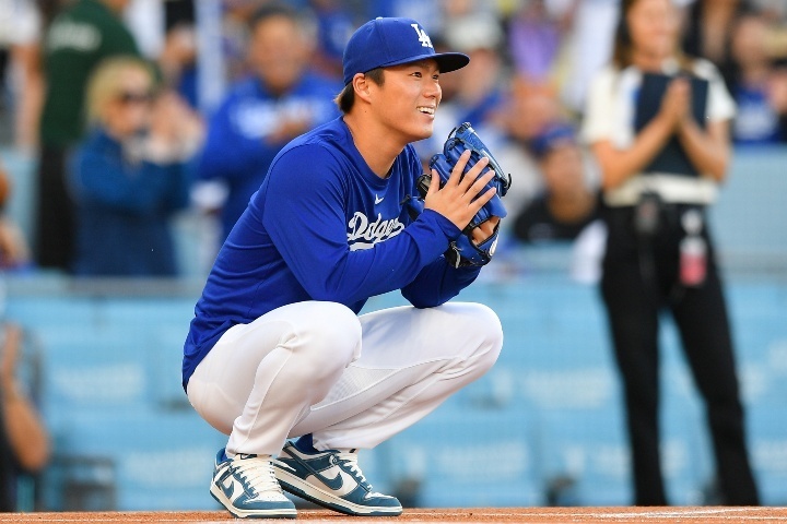 ドジャース先発陣に故障者が続出するなか、山本にかかる期待は大きい。(C) Getty Images