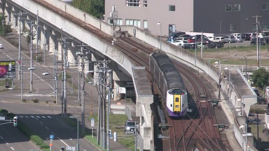 帯広駅から札幌に向かう列車