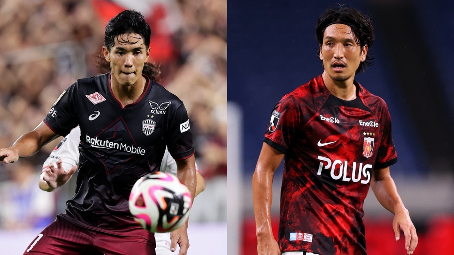 両者のキーマン！神戸FW武藤嘉紀と浦和MF原口元気(C)J.LEAGUE