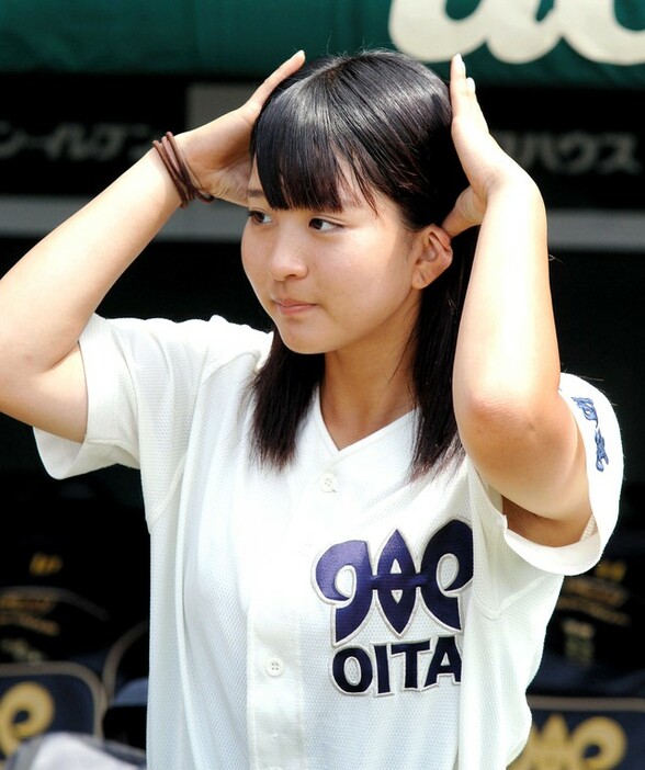 大分高校野球部のマネージャーだった首藤桃奈さん（2016年撮影）